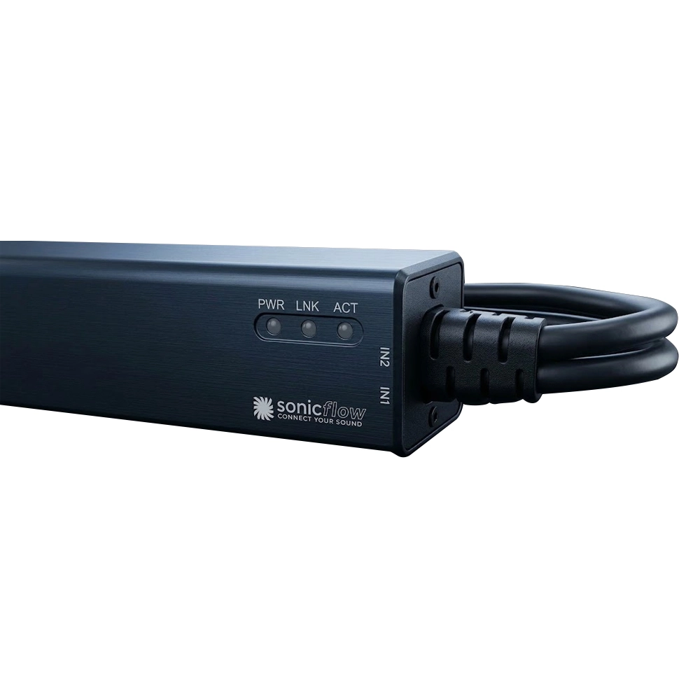 Adaptador Dante via Ethernet com 2 XLR Fêmea - Sonic Flow