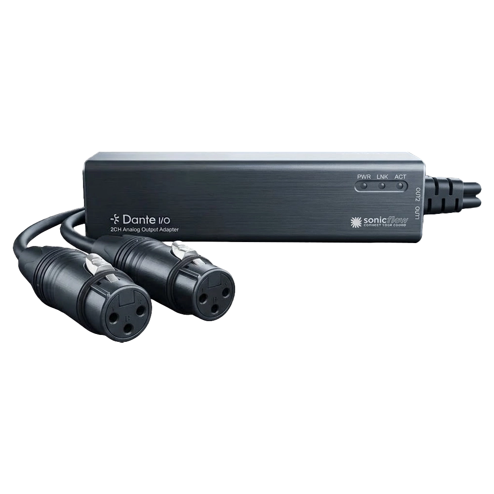 Adaptador Dante via Ethernet com 2 XLR Fêmea - Sonic Flow