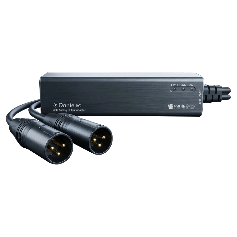 Adaptador Dante via Ethernet com 2 XLR Macho - Sonic Flow