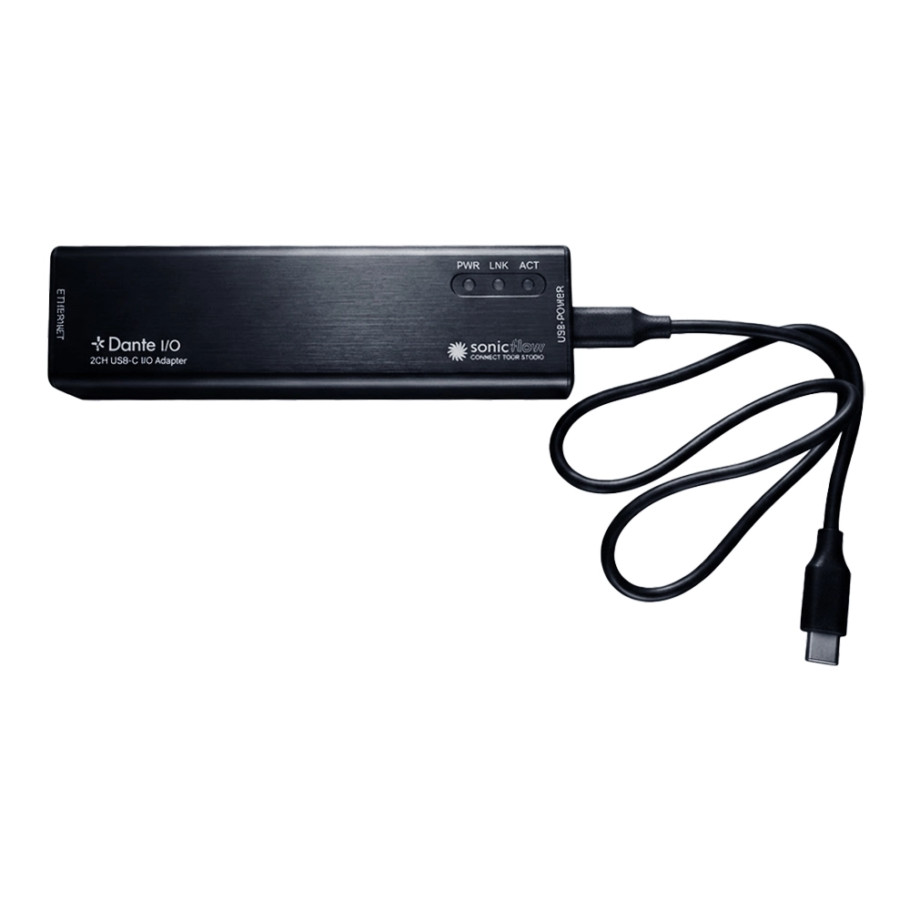 Adaptador Dante via Ethernet com USB Tipo C - Sonic Flow