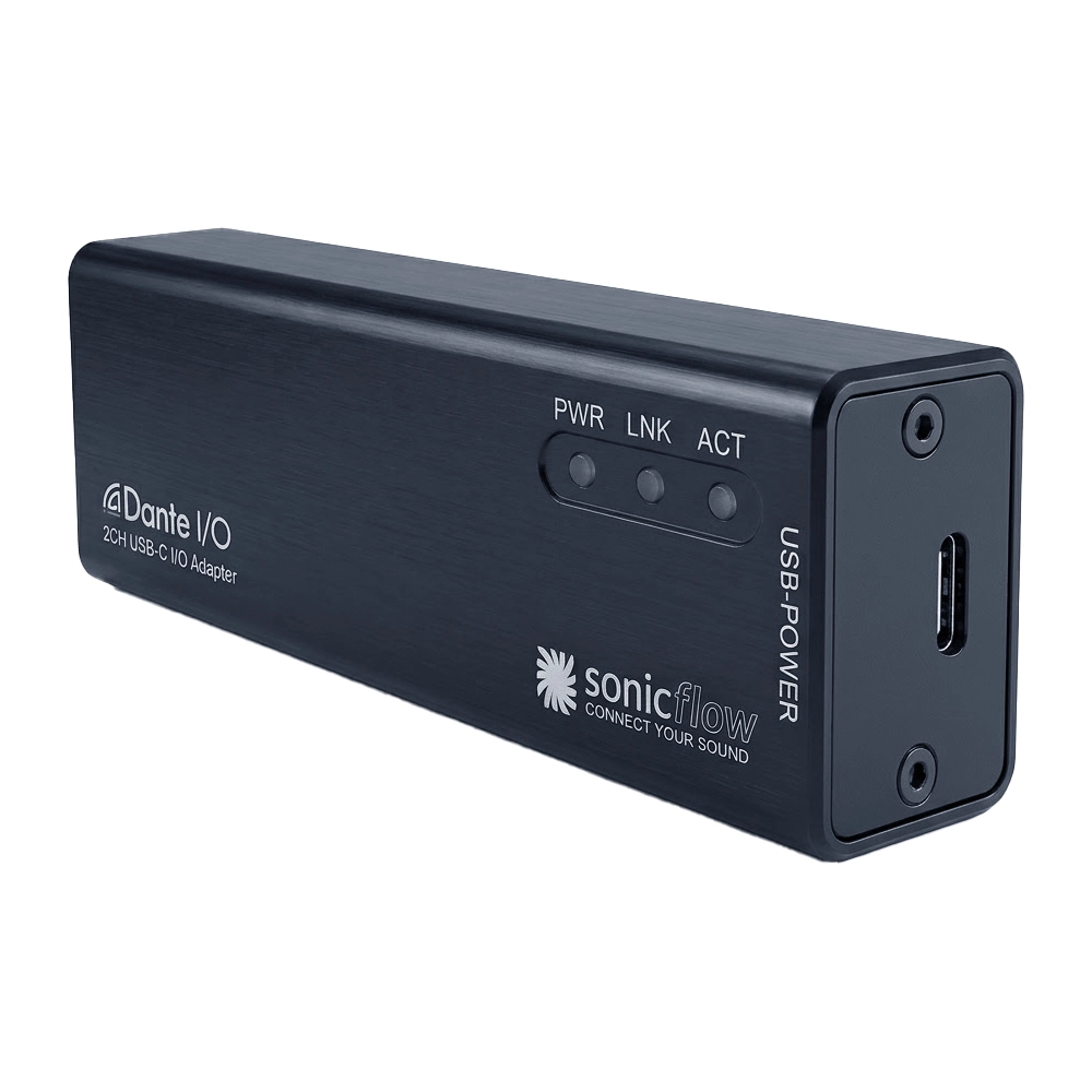 Adaptador Dante via Ethernet com USB Tipo C - Sonic Flow