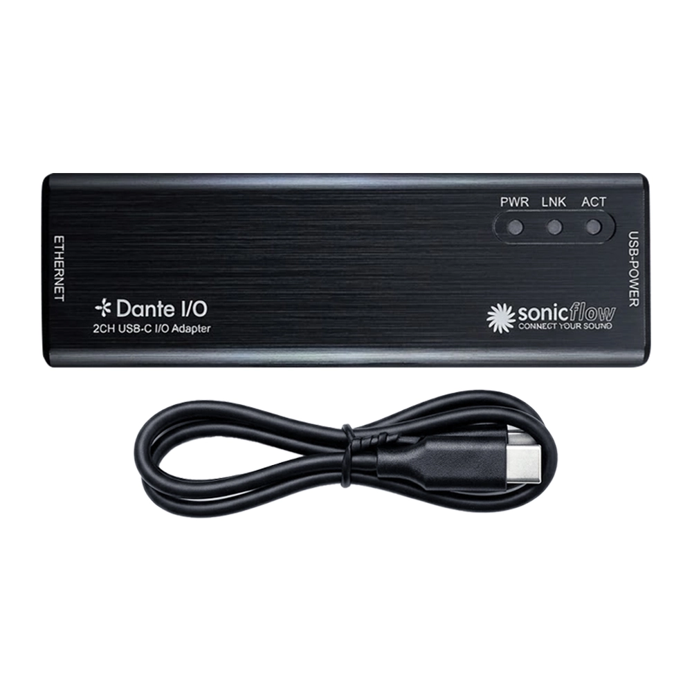 Adaptador Dante via Ethernet com USB Tipo C - Sonic Flow