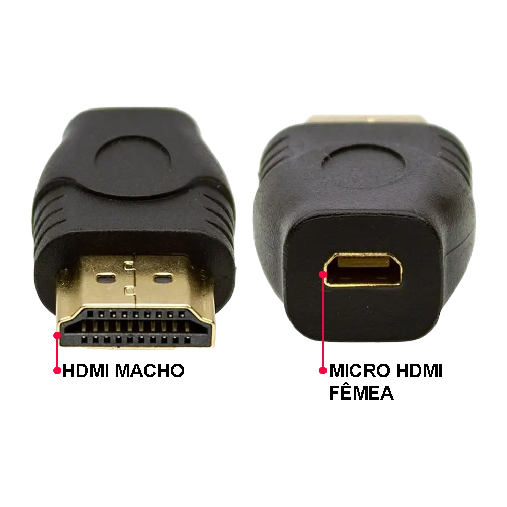 Adaptador HDMI Macho para Micro HDMI Fêmea
