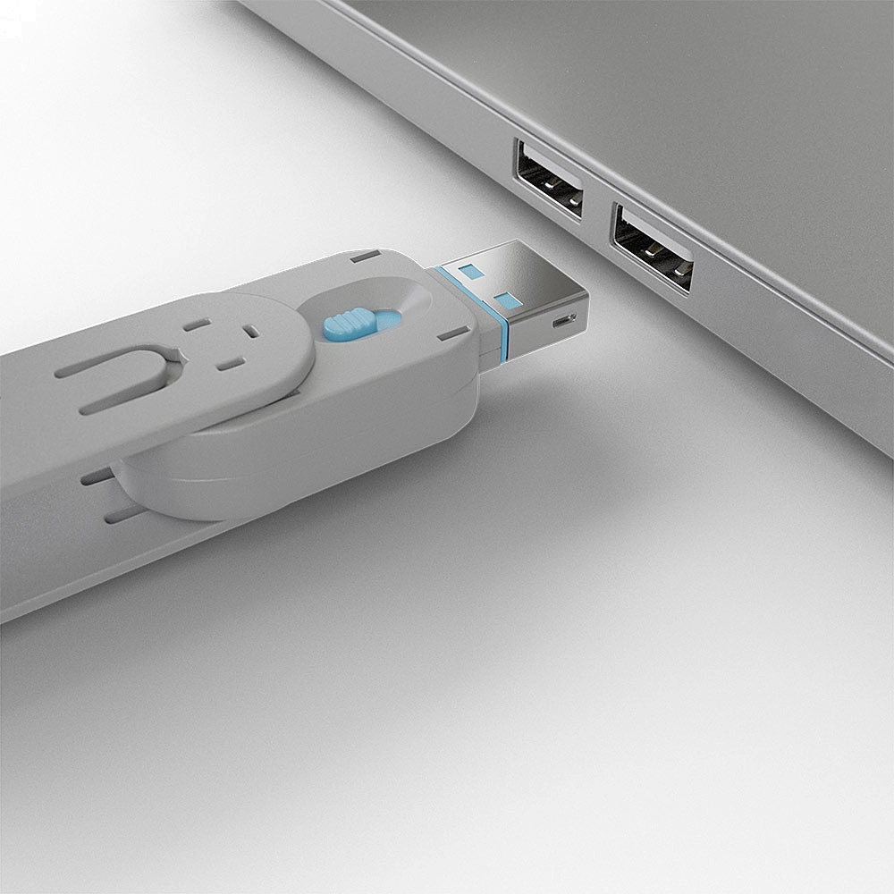 BLOQUEADOR DE PORTA USB-A 1-CHAVE E 4-BLOKERS - AZUL (LINDY)