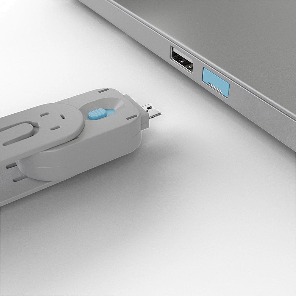 BLOQUEADOR DE PORTA USB-A 1-CHAVE E 4-BLOKERS - AZUL (LINDY)