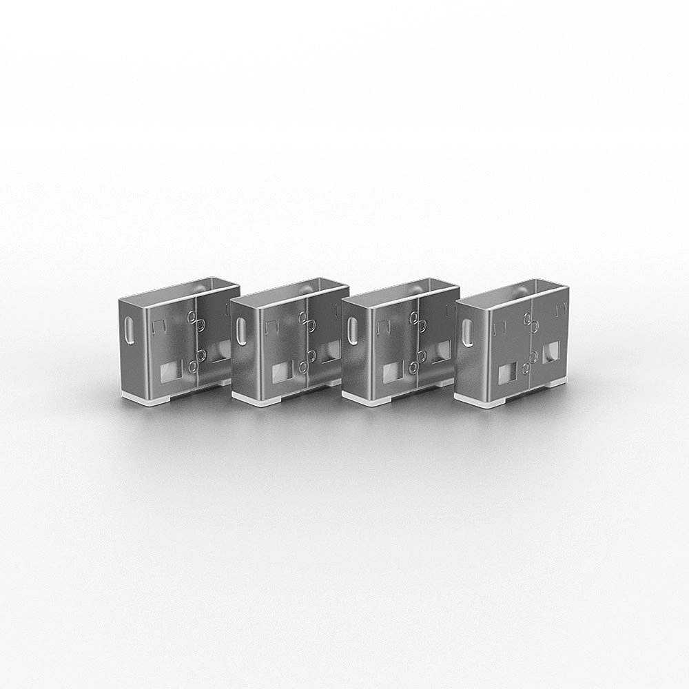 BLOQUEADOR DE PORTA USB-A 1-CHAVE E 4-BLOKERS - BRANCO (LINDY)