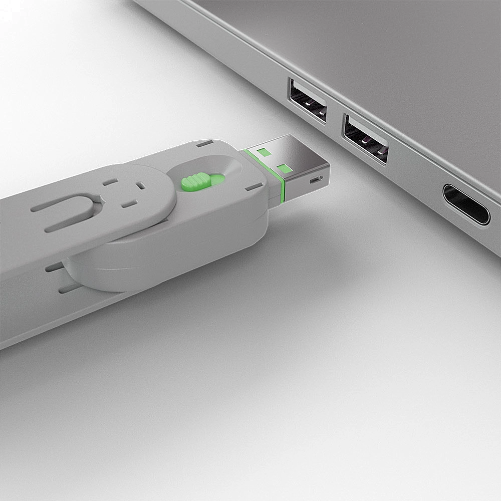 BLOQUEADOR DE PORTA USB-A 1-CHAVE E 4-BLOKERS - VERDE (LINDY)