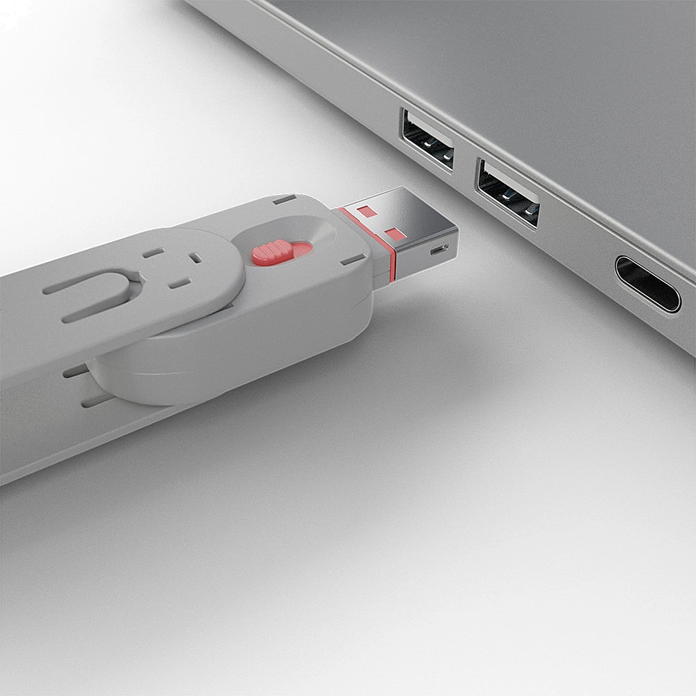 BLOQUEADOR DE PORTA USB-A 1-CHAVE E 4-BLOKERS - VERMELHO (LINDY)