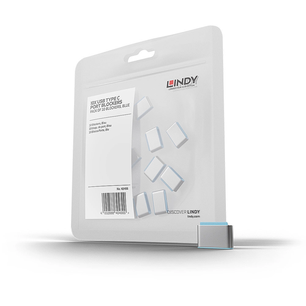 BLOQUEADOR DE PORTA USB-C 10-BLOKERS AZUL (LINDY)