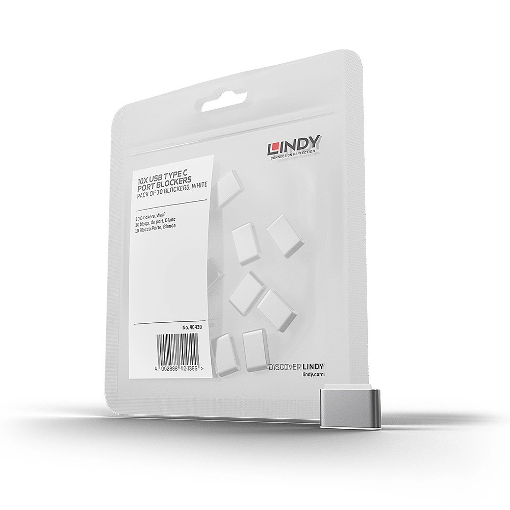 BLOQUEADOR DE PORTA USB-C 10-BLOKERS BRANCO (LINDY)
