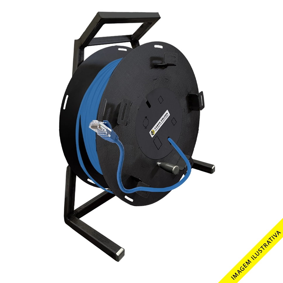  BOBINA PROFISIONAL PARA CABOS COM SUPORTE ATÉ - 500M
