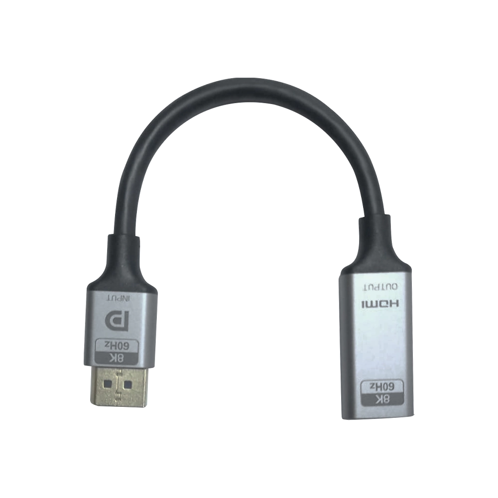 CABO ADAPTADOR DISPLAYPORT MACHO X HDMI FEMEA 8K 60HZ ATIVO (CG) - 15CM