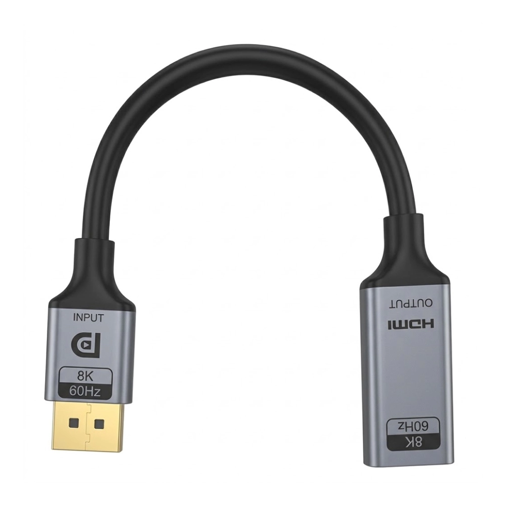Cabo Adaptador DisplayPort para HDMI 8K 60Hz Ativo de 15 Centímetros - Cabos Golden