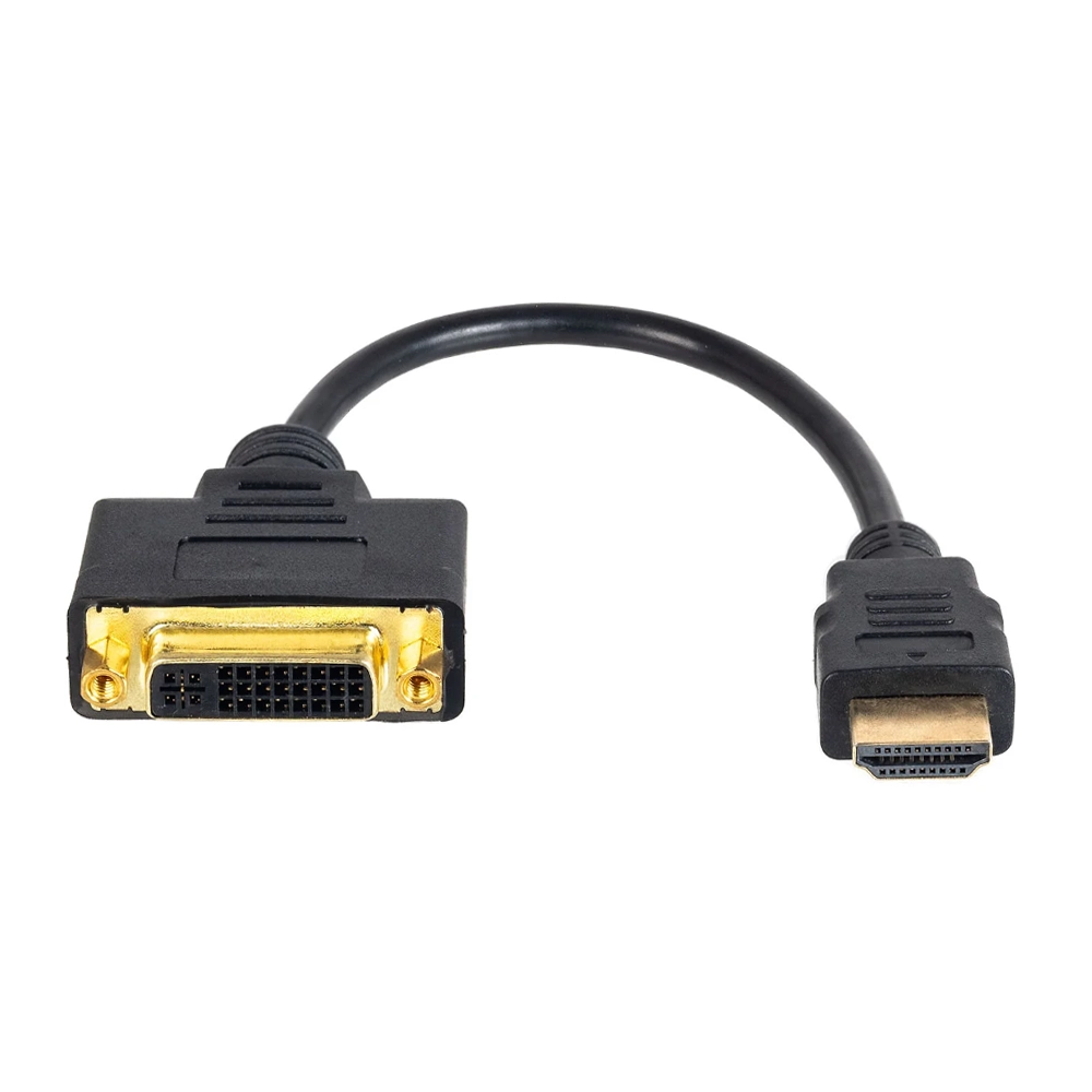 Cabo Adaptador HDMI Macho para DVI Fêmea (INJETADO) de 20 Centimetros