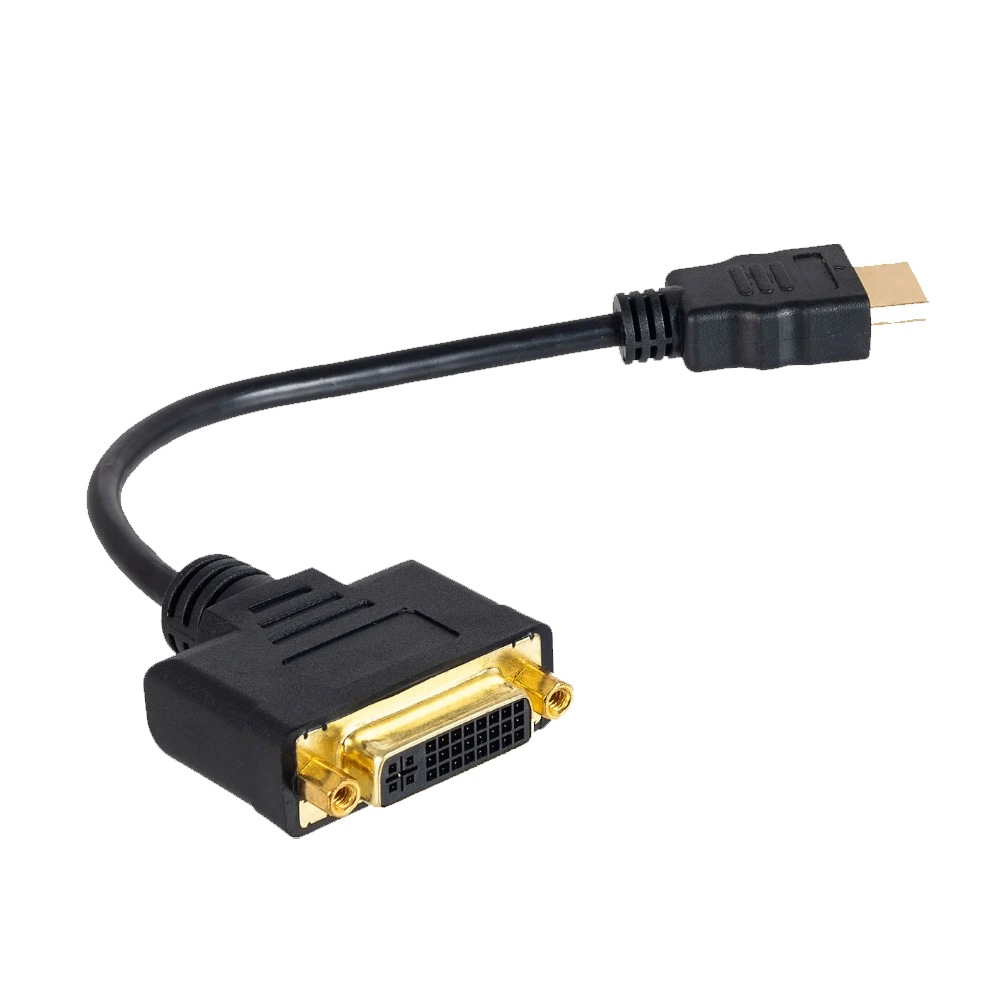 Cabo Adaptador HDMI Macho para DVI Fêmea (INJETADO) de 20 Centimetros