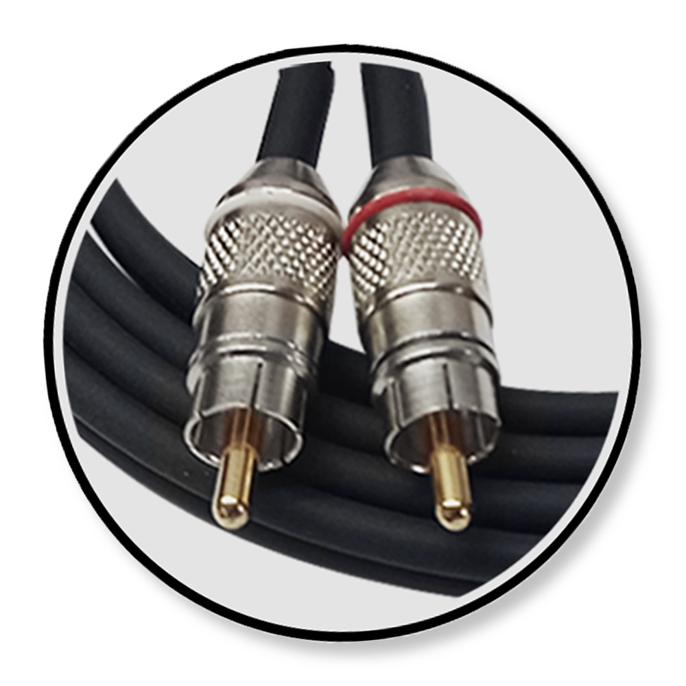 CABO DE AUDIO 2RCA MACHO X 2RCA MACHO (PROFISSIONAL) - 10M