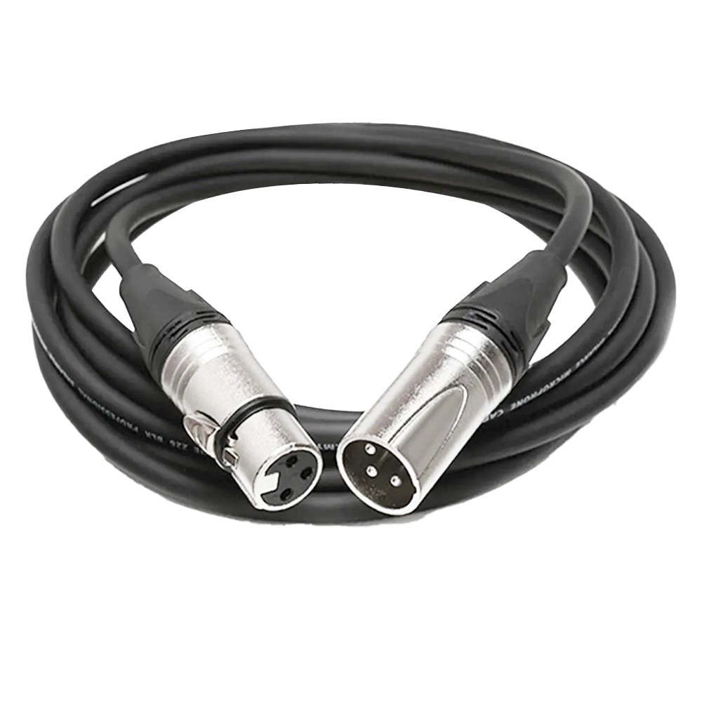 CABO DE ILUMINAÇÃO XLR FÊMEA X XLR MACHO (PROFISSIONAL) - 1M