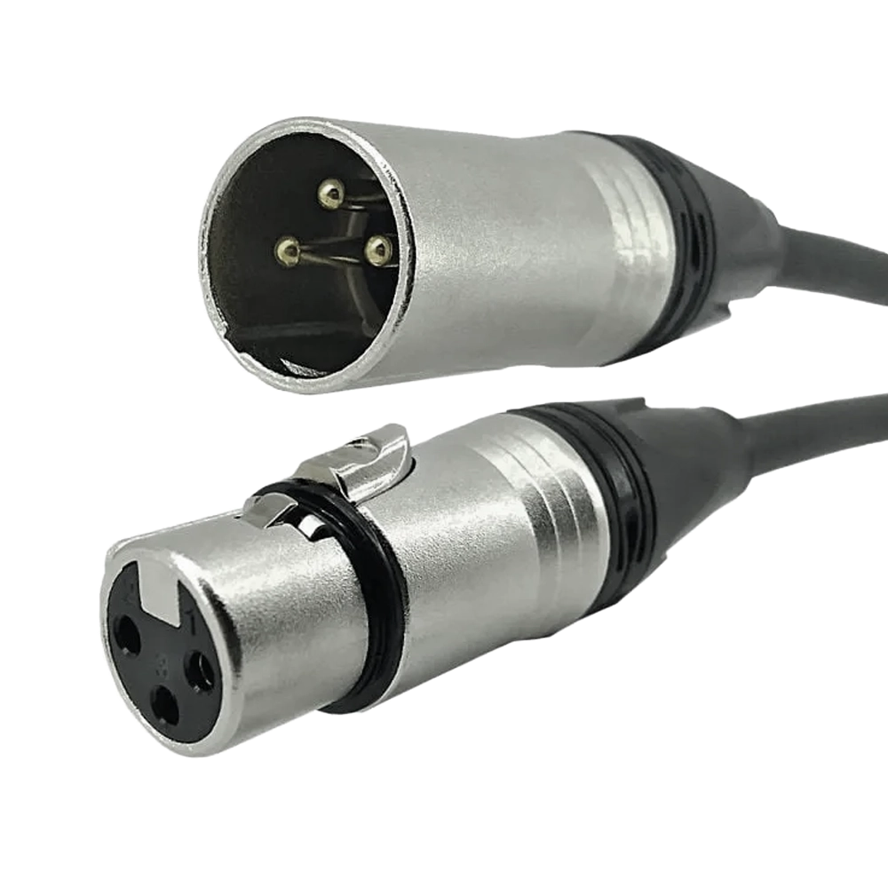CABO DE ILUMINAÇÃO XLR FÊMEA X XLR MACHO (PROFISSIONAL) - 2M