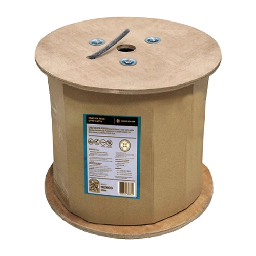 Fio de Rede CAT7A Blindado Dual S/FTP LSZH 23AWG 100% Cobre