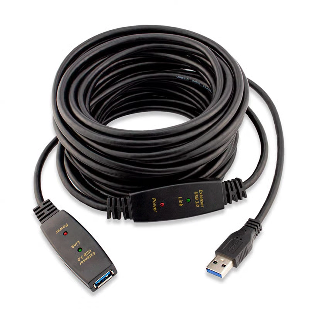CABO EXTENSOR USB-A MACHO X USB-A FEMEA 3.0 COM AMPLIFICAÇÃO - 10M