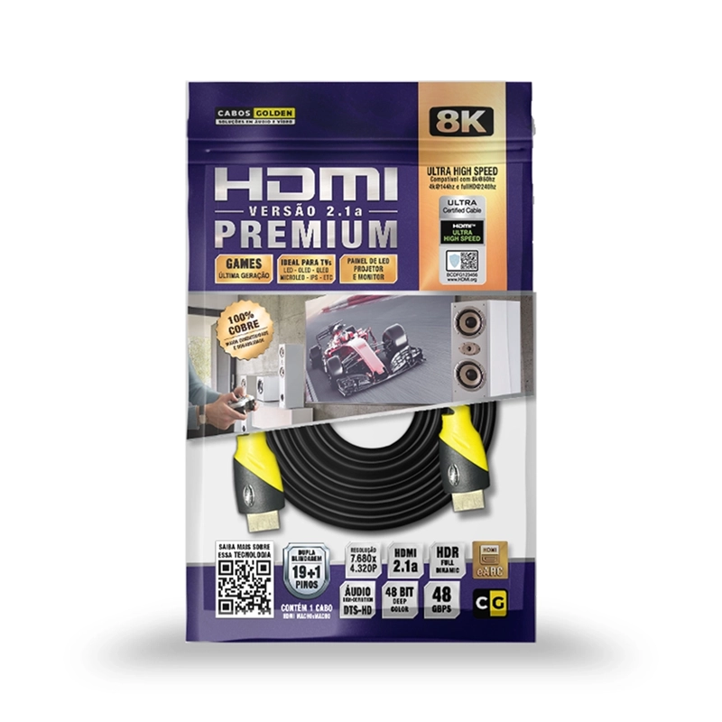 CABO HDMI 2.1 8K 60HZ HDR 48GBPS (CG) - 2M