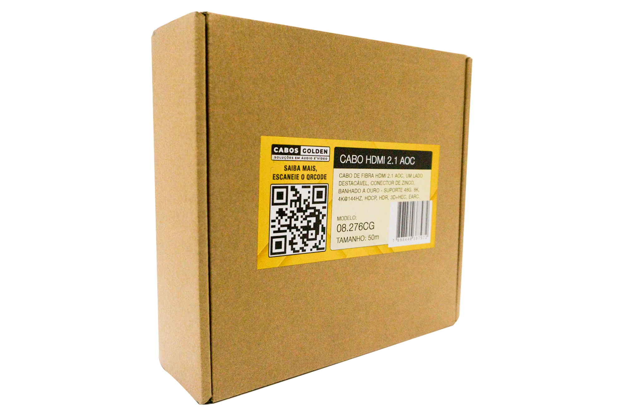 CABO HDMI FIBRA ÓPTICA 2.1 8K 60HZ 48GBPS COM PLUG DESTACÁVEL (CG) - 10M