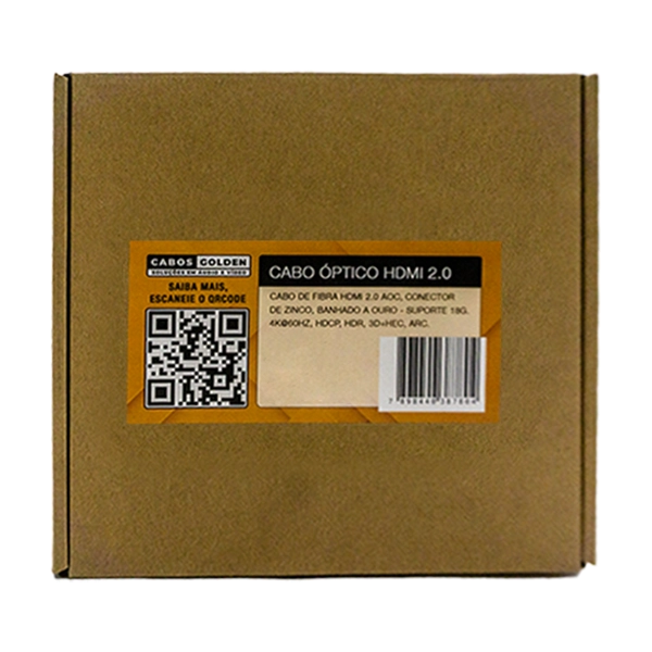 Cabo HDMI 2.0 Fibra Óptica 4K 60Hz 18 Gbps HDR 10 Profissional (CG) - 100M