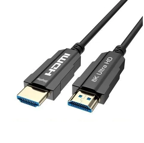 CABO HDMI 2.1 ÓPTICO 48GBPS 8K 60HZ HDR COM SOM E IMAGEM DE ALTA DEFINIÇÃO - PROFISSIONAL - 100M