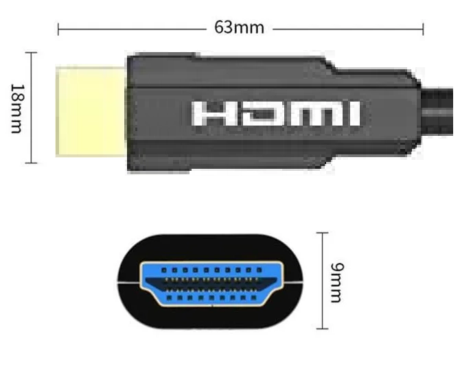 CABO HDMI 2.1 ÓPTICO 48GBPS 8K 60HZ HDR COM SOM E IMAGEM DE ALTA DEFINIÇÃO - PROFISSIONAL - 100M