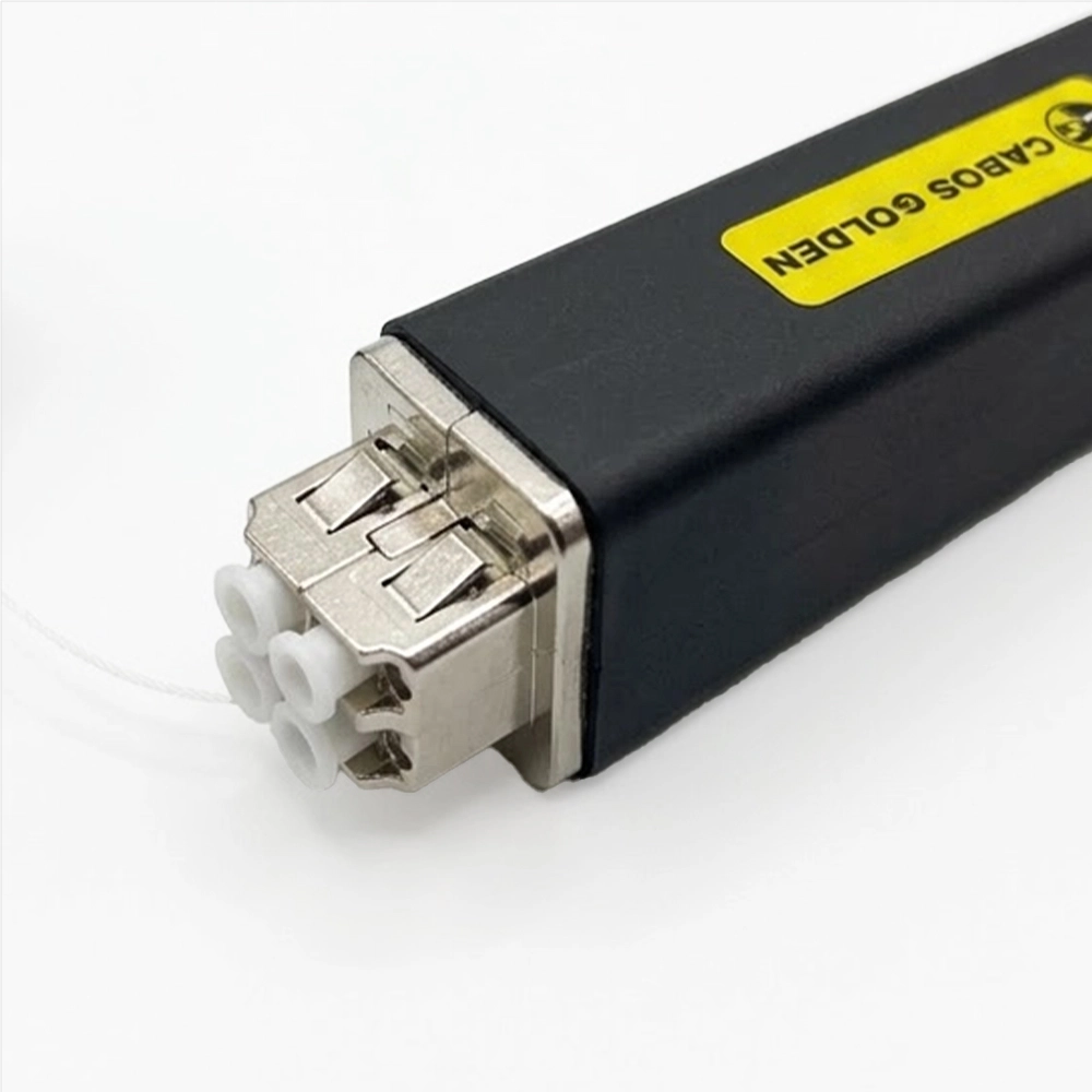 Cabo Óptico Multimodo 4LC/UPC Fêmea x 4LC/UPC Fêmea 4 Vias de 50m. com 4 Cordões Ópticos 2LC/UPCD Duplex OM3 de 2,5m.