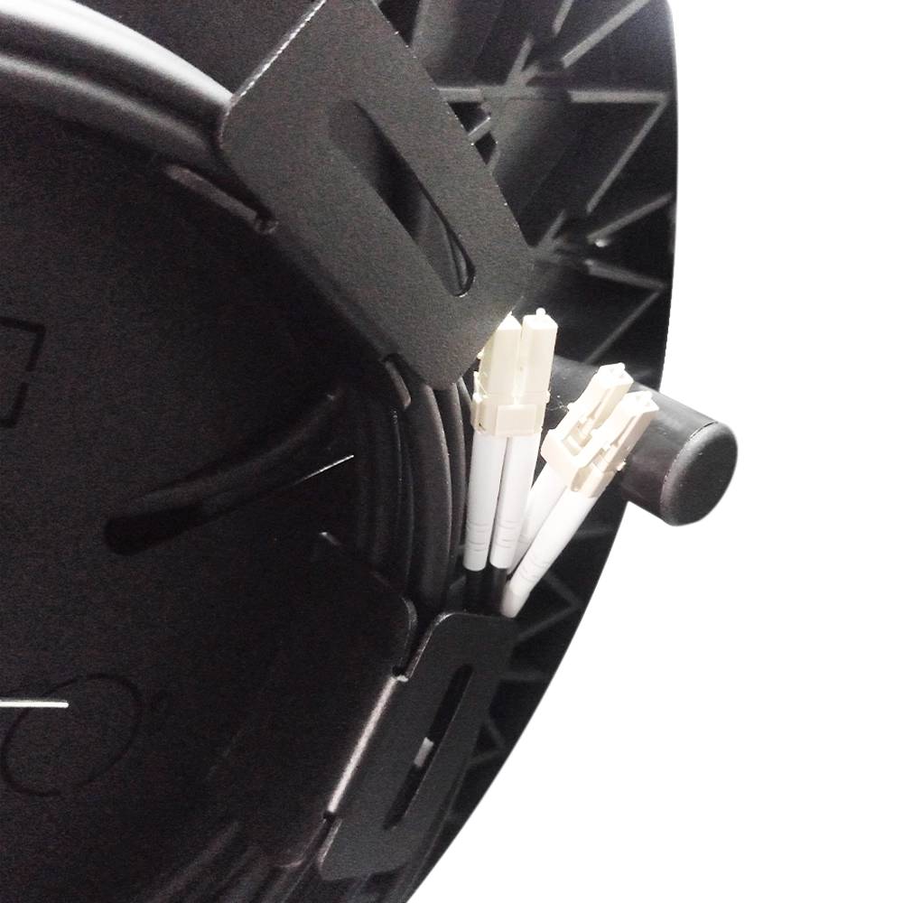 CABO OPTICO OM3 4LC/UPC M. X 4LC/UPC M. (MM) - LSZH - 5.0MM COM BLINDAGEM ARMORED (CG) DE 100M + CARRETEL DE 100M