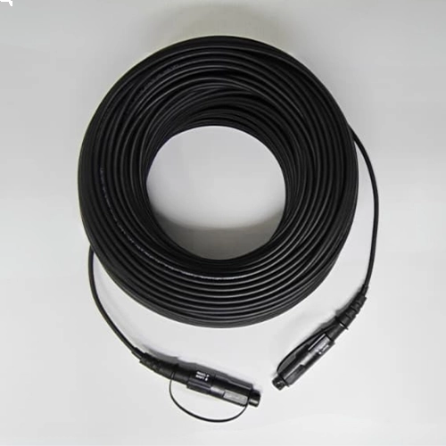 Cabo Óptico Optitap OM3 MPO/UPC Macho x MPO/UPC Macho 50/125 Multimodo de 12 Vias com LSZH Blindado - 100M