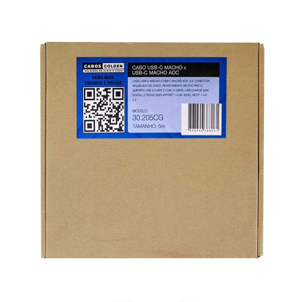 CABO ÓPTICO USB-C MACHO X USB-C MACHO 3.2 10GB GEN2 (CG) - 5M