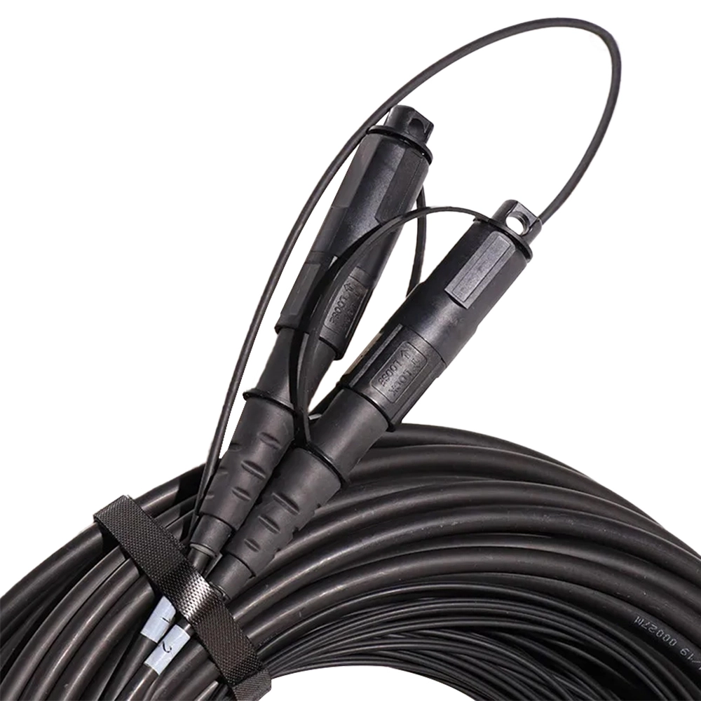 Cabo Óptico Optitap OM3 MPO/UPC Macho x MPO/UPC Macho 50/125 Multimodo de 12 Vias com LSZH Blindado - 200M