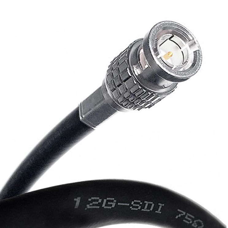 Cabo SDI Broadcast RG6 12G com Conexão BNC de 3 Metros
