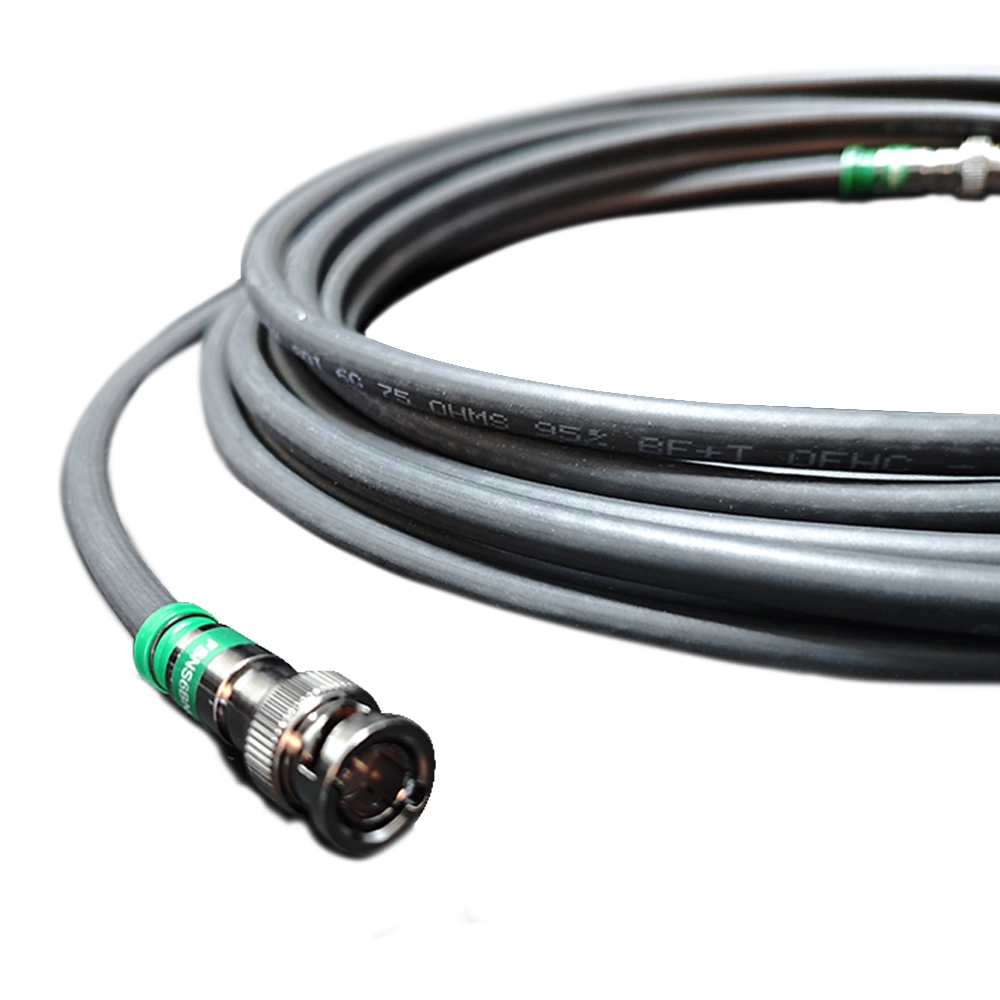 Cabo SDI Broadcast De 6GB Com Conectores BNC RG6 Da Kramer a Prova D'água de 15 Metros