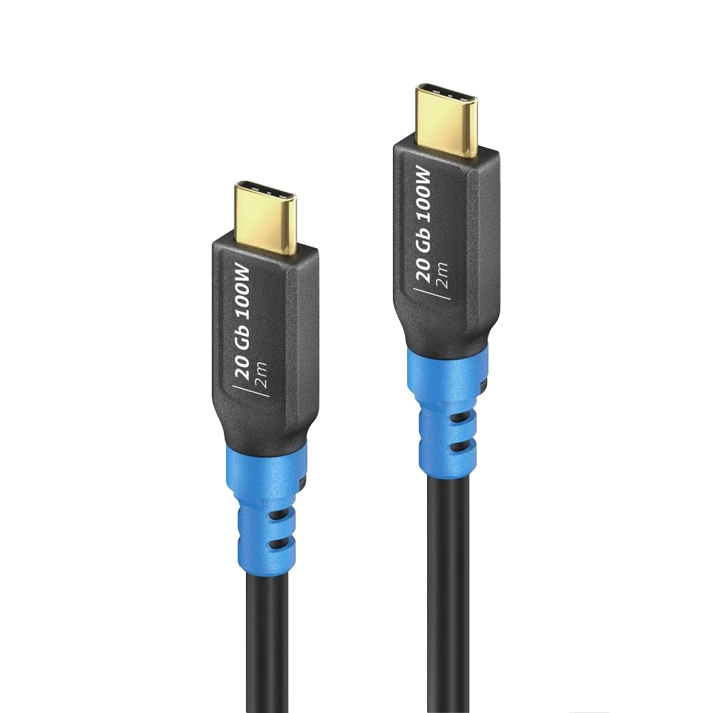 Cabo USB Tipo C 4.0 Gen2 de 20Gbps 100% Cobre de 2 Metros (PURELINK)