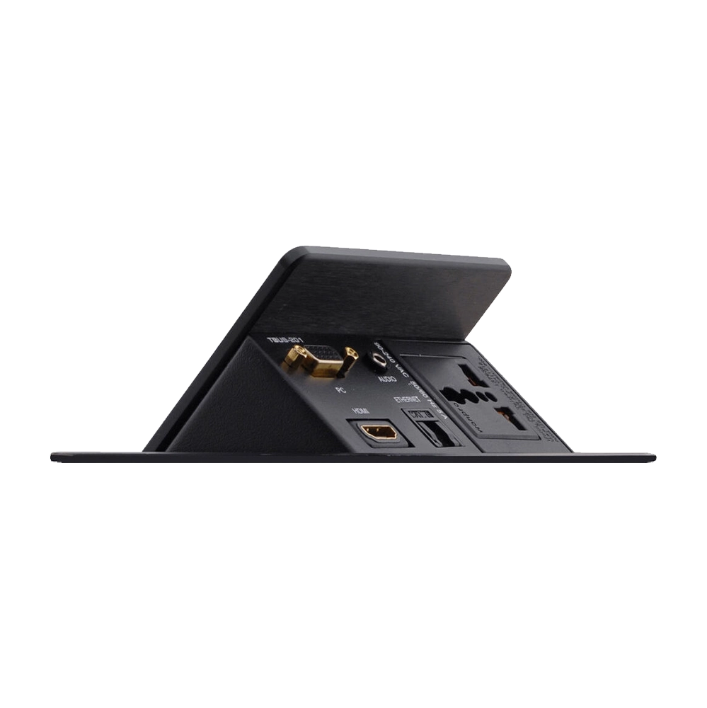 CAIXA MODULAR QUADR. 1DB15 1HDMI 1JACK2 1TOSLINK 1ENERGIA PRETO (KRAMER)