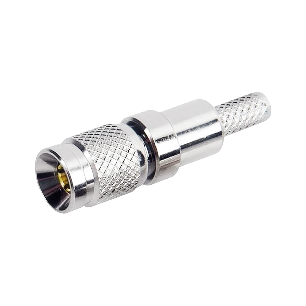 Conector BNC Mini Din 1.0/2.3 Macho de Crimpar RG59 Com Gatilho