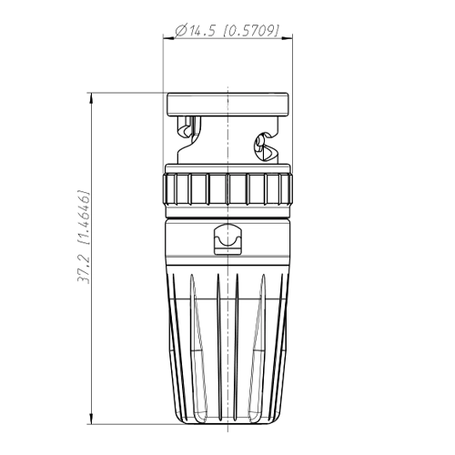 Conector BNC SDI Painel UHD RG59 75 OHM Mini (SEETRONIC)