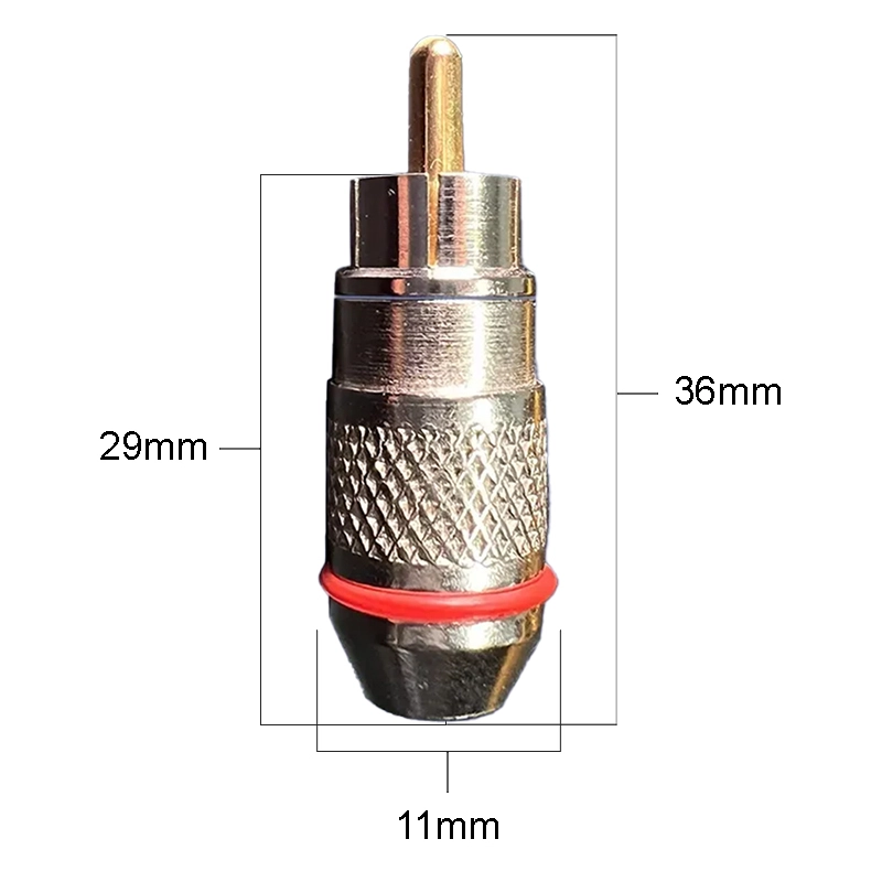 Conector RCA Macho Positivo Ouro - Mosquitinho (CG)