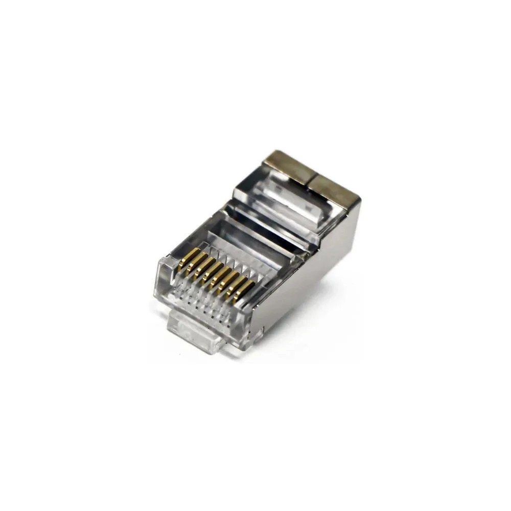 Conector RJ45 Blindado CAT6 Para Crimpagem