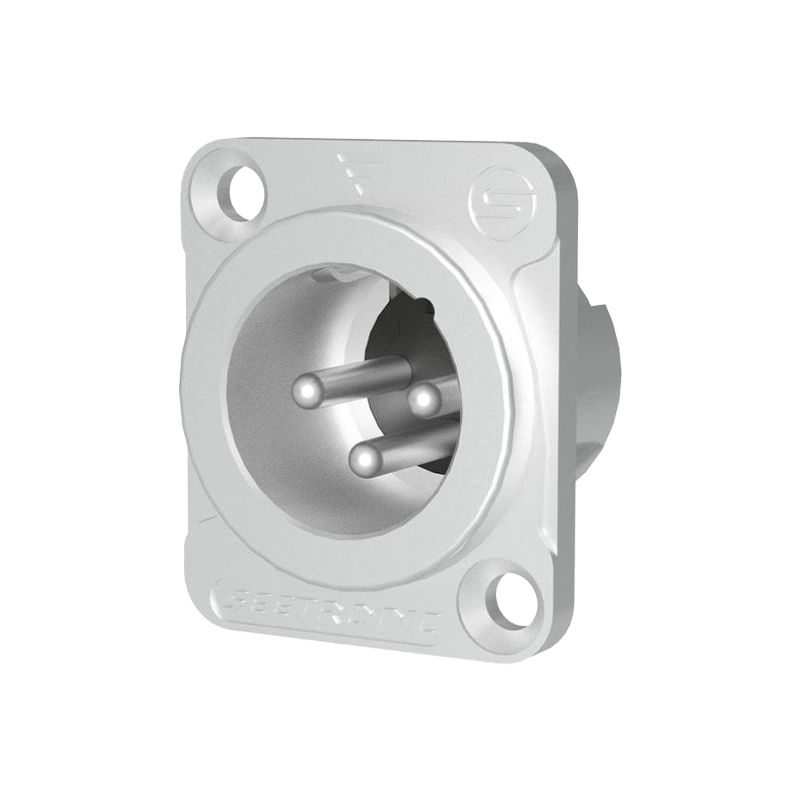 Conector XLR Painel de 3 Vias Tipo Canon Macho (Seetronic)