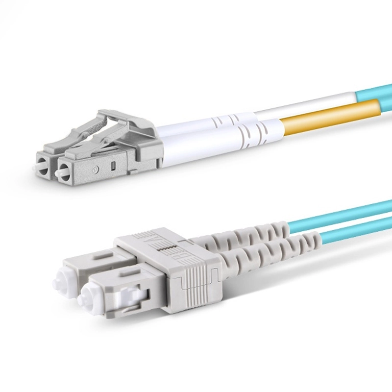 CORDÃO ÓPTICO  DUPLEX MULTIMODO DE CONVERSÃO 2SC X 2LC OM3 3.0MM COM LSZH - AQUA (CG) - 1,5M