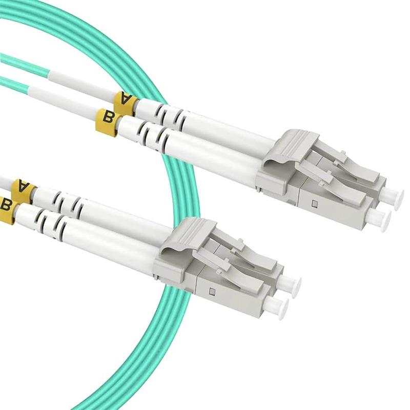 CORDÃO ÓPTICO DUPLEX MULTIMODO 2LC X 2LC OM3 3.0MM COM LSZH - AQUA (CG) - 1,5M