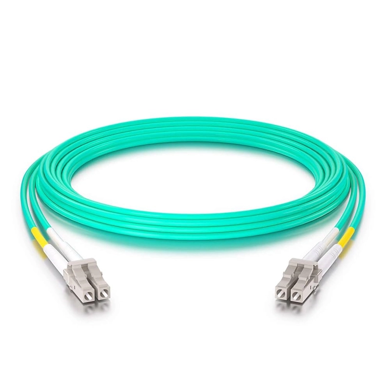 CORDÃO ÓPTICO DUPLEX MULTIMODO 2LC X 2LC OM3 3.0MM COM LSZH - AQUA (CG) - 50CM