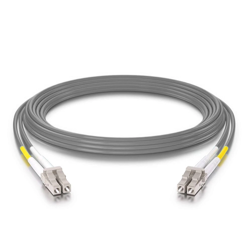 CORDÃO ÓPTICO DUPLEX MULTIMODO 2LC X 2LC OM3 3.0MM COM LSZH E ARMORED - CINZA (CG) - 1,5M