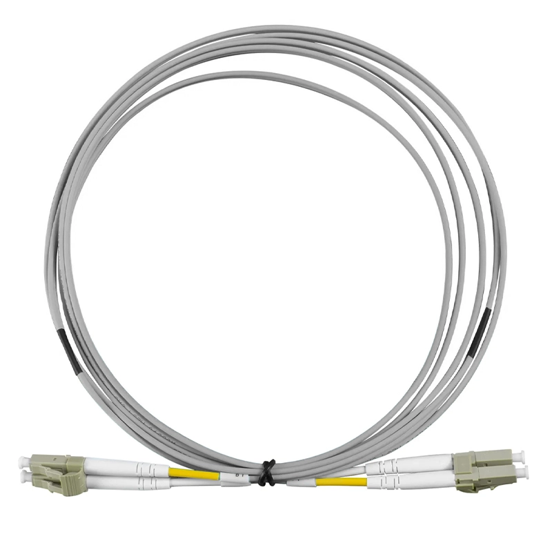 CORDÃO ÓPTICO DUPLEX MULTIMODO 2LC X 2LC OM3 3.0MM COM LSZH E ARMORED - CINZA (CG) - 1,5M