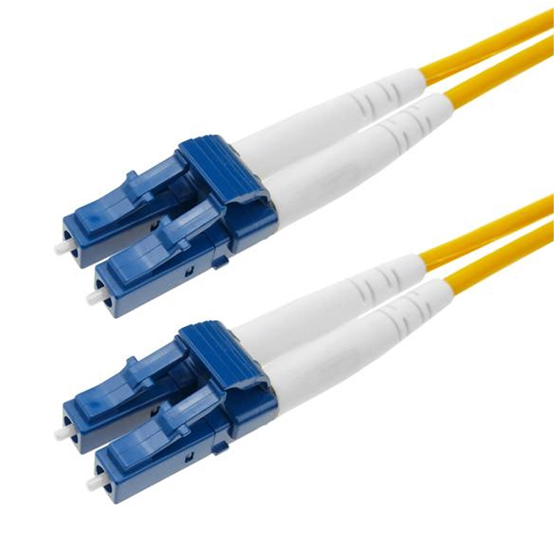CORDÃO ÓPTICO DUPLEX SINGLEMODE LC X LC 3.0MM COM LSZH - AMARELO (CG) - 50CM