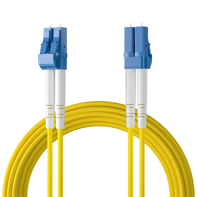 CORDÃO ÓPTICO DUPLEX SINGLEMODE LC X LC 3.0MM COM LSZH - AMARELO (CG) - 50CM